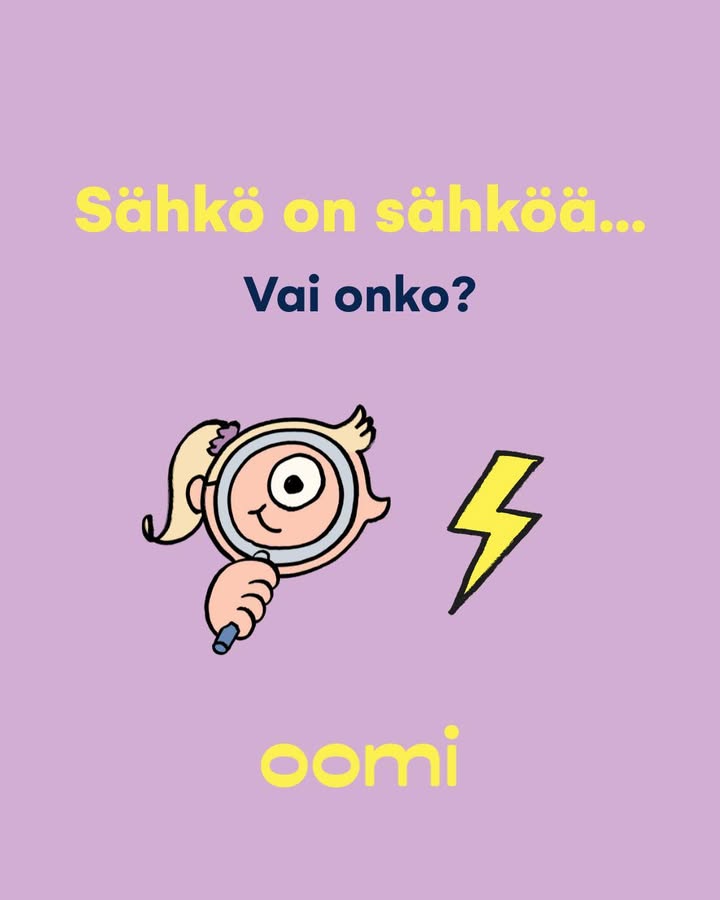 Mistä yrityksenne käyttämä sähkö oikeasti tulee? ? Sähkön käyttö on arkea jokaiselle yritykselle, mutta kuinka monessa tiedetään, mistä käytetty sähkö oikeasti tulee?Energiamarkkinoiden murros, vastuullisuusraportoinnin vaatimukset ja kuluttajien kasvavat odotukset tekevät sähkön alkuperästä entistä merkityksellisemmän tekijän.Kurkkaa sivuiltamme 3 faktaa sähkön alkuperästä, jotka jokaisen yrityksen olisi hyvä tietää: https://oomi.fi/yritykset/sahko-on-sahkoa-vai-onko/#oomi #vastuullisuus #sähkösopimus #yrityksille