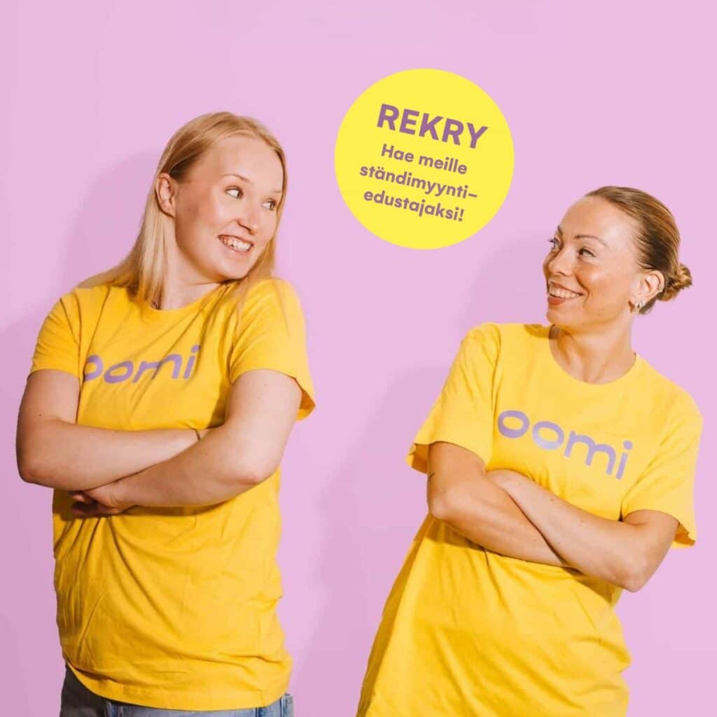 🚀 Etsimme myyntiedustajia ständimyyntiin ympäri Suomen!Haluatko työn, jossa voit vaikuttaa omiin ansioihisi ja kohdata ihmisiä kasvotusten? Sytytkö tavoitteellisesta myyntityöstä ja haluatko olla osa kasvavaa tiimiä? Nyt on tilaisuutesi hypätä mukaan Oomin kasvutarinaan ⚡📍 Paikkakunnat: PK-seutu, Oulu, Tampere, Turku, Jyväskylä, Kuopio, Joensuu & RovaniemiMyyntiedustajana kohtaat kuluttaja-asiakkaita ständeillä, kartoitat heidän tarpeensa ja tarjoat sopivimmat ratkaisut. Ständillä myydään liittymiä, sähkösopimuksia ja sähkösopimusten lisäpalveluita, jolloin voit kasvattaa helposti kaupan arvoa yhdellä asiakaskontaktilla.🤝 Kattava aloituskoulutus + jatkuva tuki🌍 Mahdollisuus vaikuttaa työaikoihisi yrittäjänä⚡ Myyt tuotteita, joille on oikeasti kysyntääHae paikkaa vastaamalla muutamaan kysymykseen hakulomakkeella – linkin avoimiin työpaikkoihin löydät kommenteista. 👉 Haku auki 30.4. asti.#rekry #myyntityö #oomi